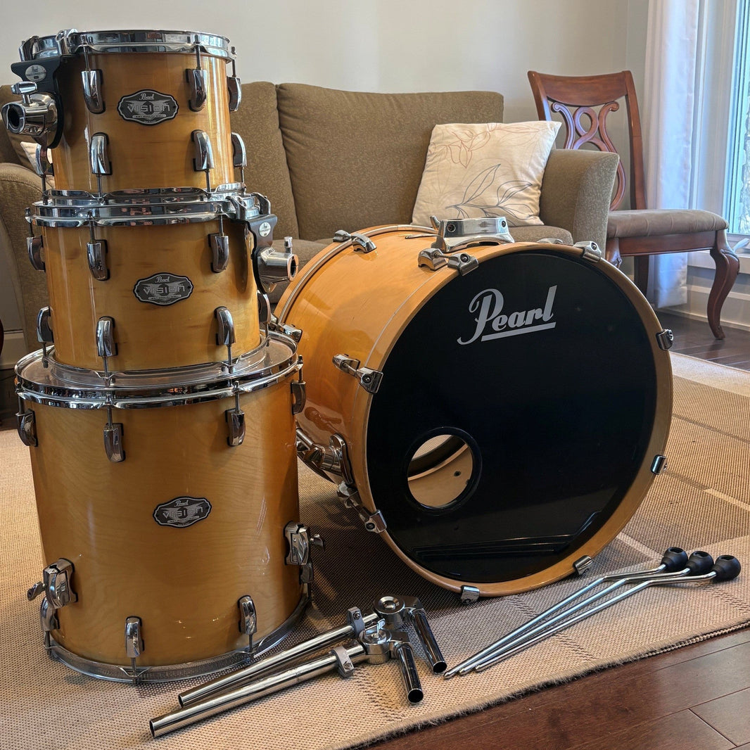 Pearl Vison drum set kit 4 mcx naturel/ensemble de drum - used/usagée