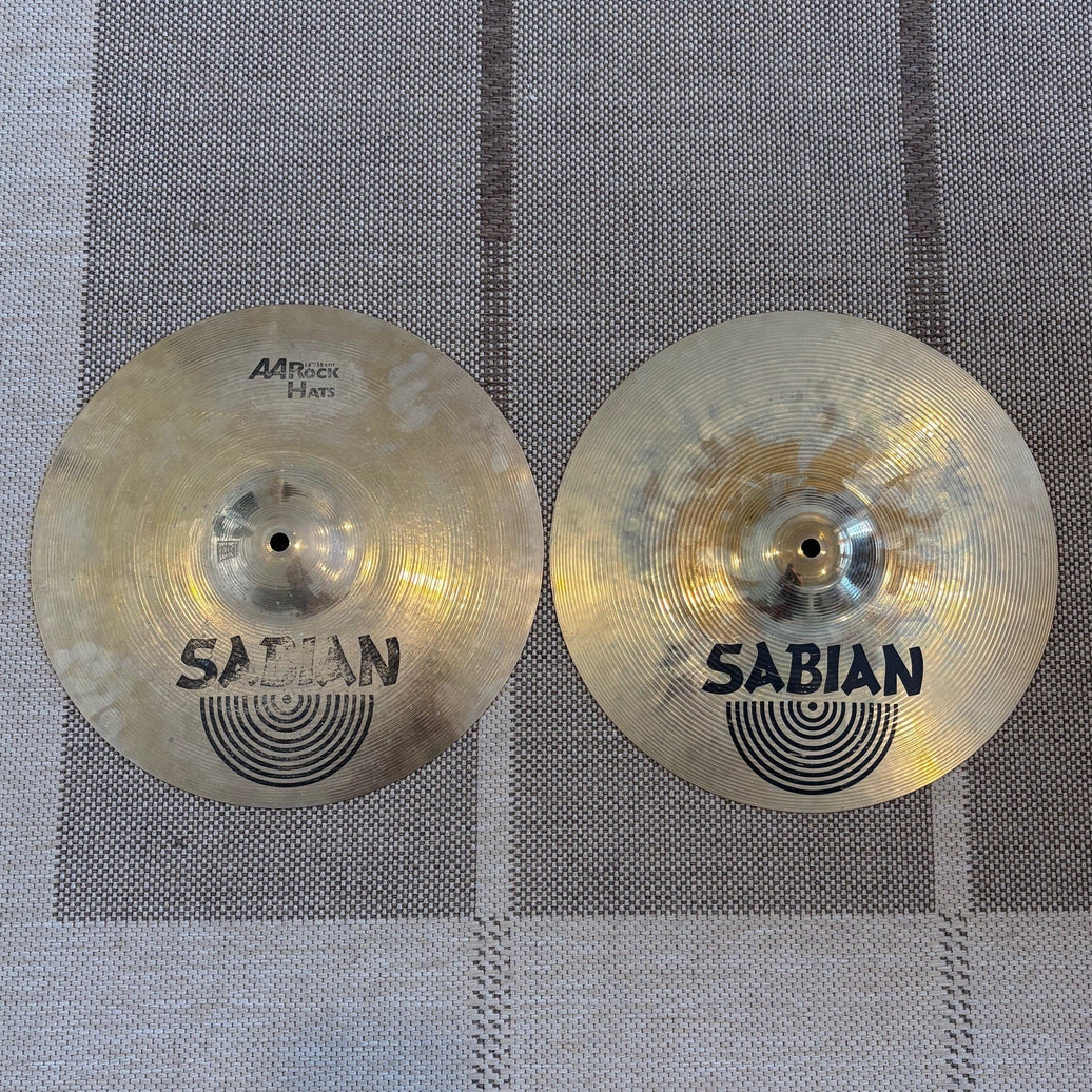 Sabian AA Rock Hi Hats 14 Cymbales 21403 - used/usagée