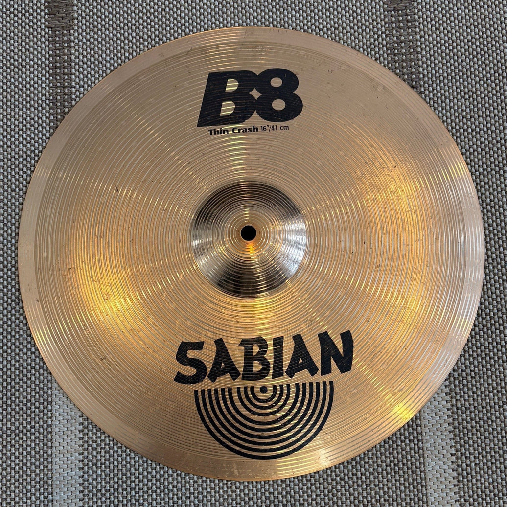 Sabian cymbale crash 16 b8 - used/usagée
