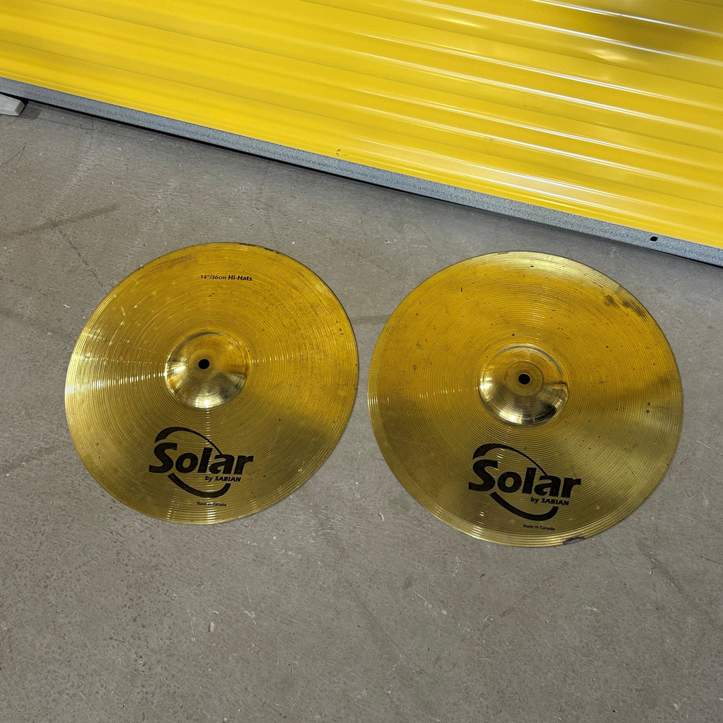 Solar cymbal hi-hat brass 14 used