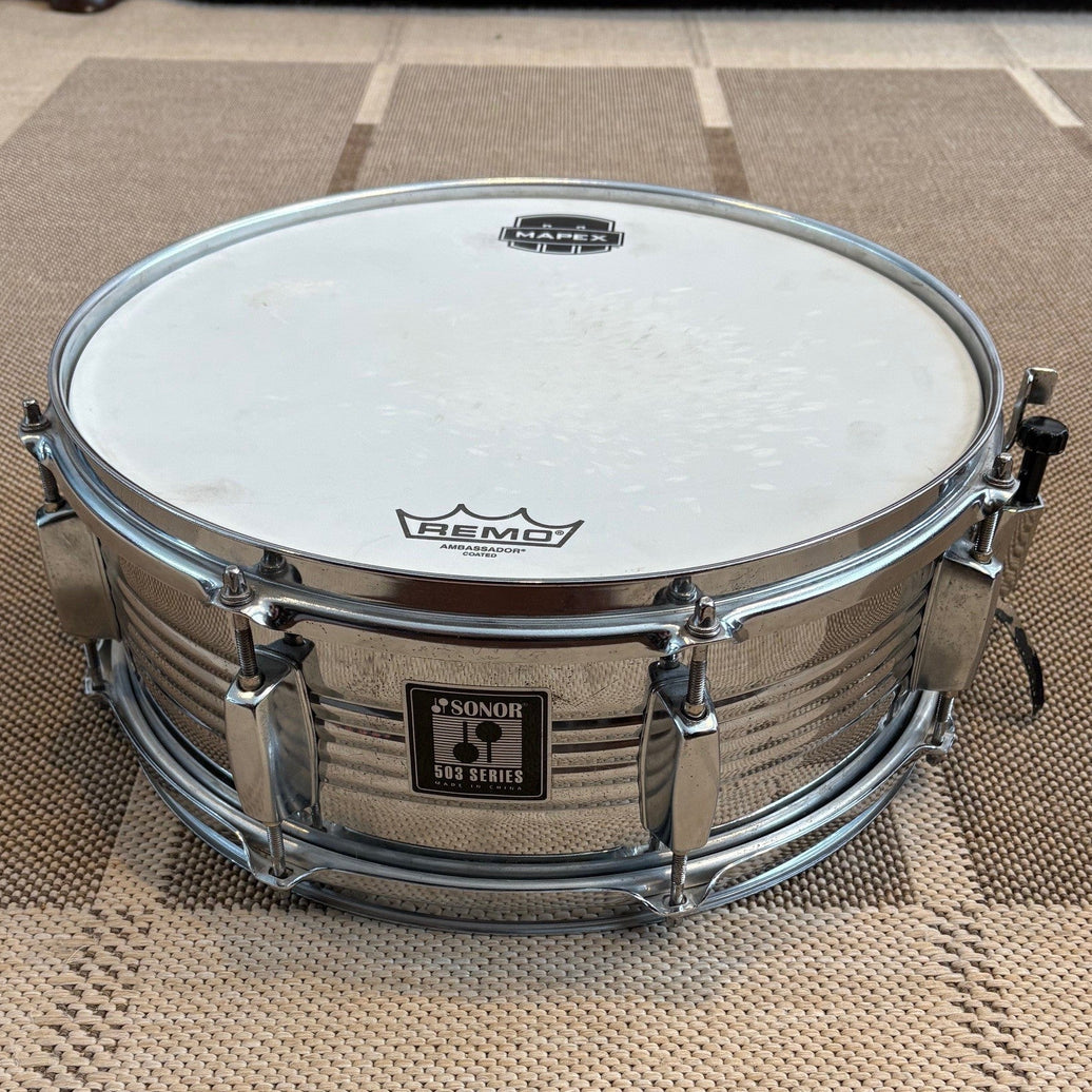 Sonor snare drum/cisse claire force 503 steel shell/en acier - used/usagée