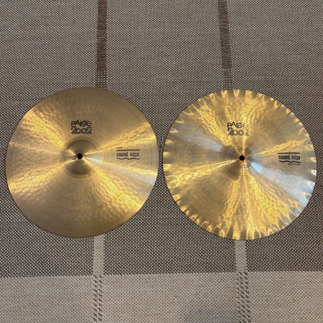 Paiste cymbales hi-hat 2002 black logo (80`s) sound edge - used/usagées