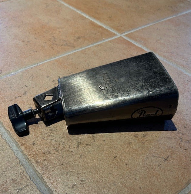Pearl PCB-4 cowbell steel/ cloche a vache en acier - usagée/used