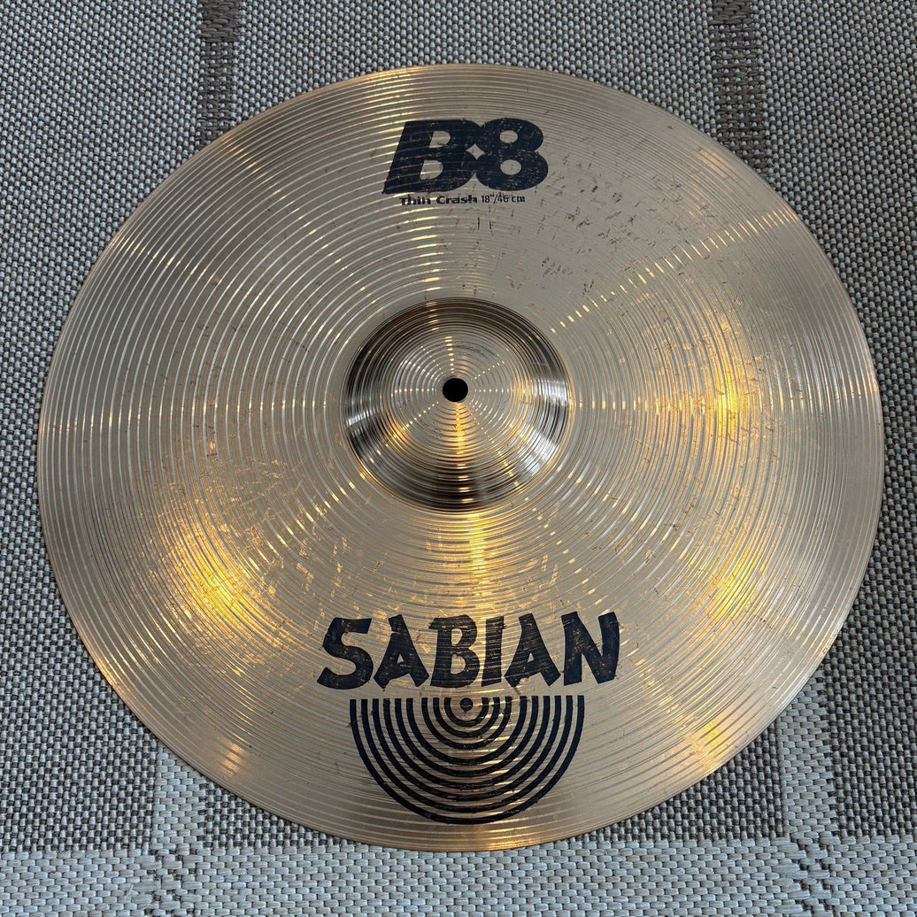 Sabian b8 cymbale thin crash 18 - used/usagée