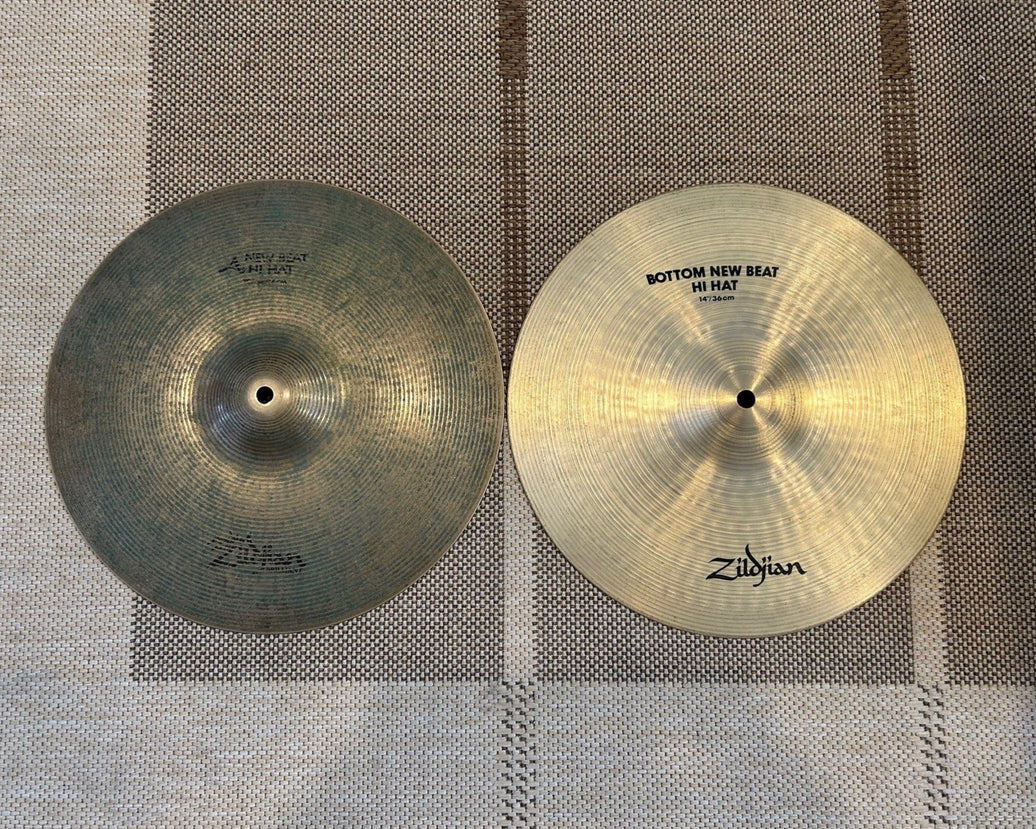 Zildjian cymbals hi-hat new beat 14 avedis - used/usagées