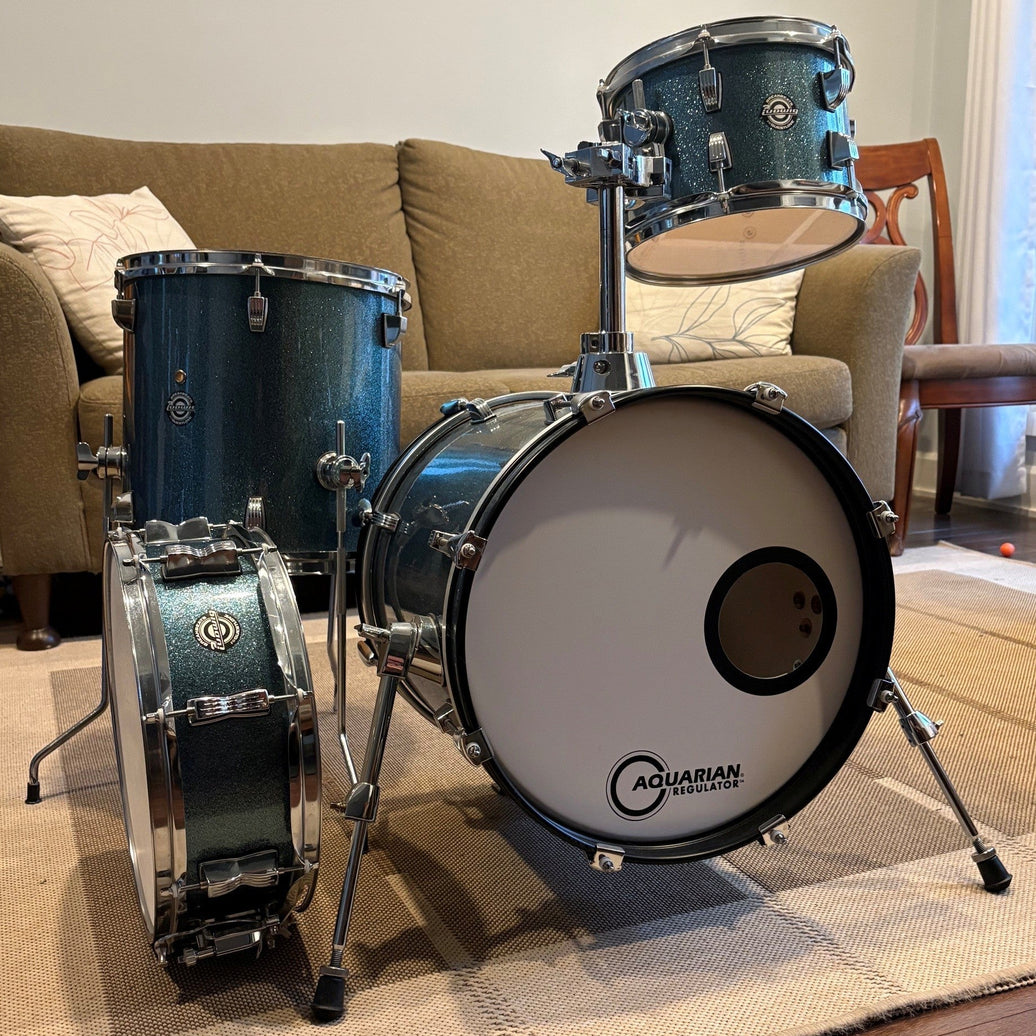 Ludwig drum set Breakbeats 4 Shells Azure Sparkle Blue/Batterie Breakbeats Bleu Azure - used/usagée