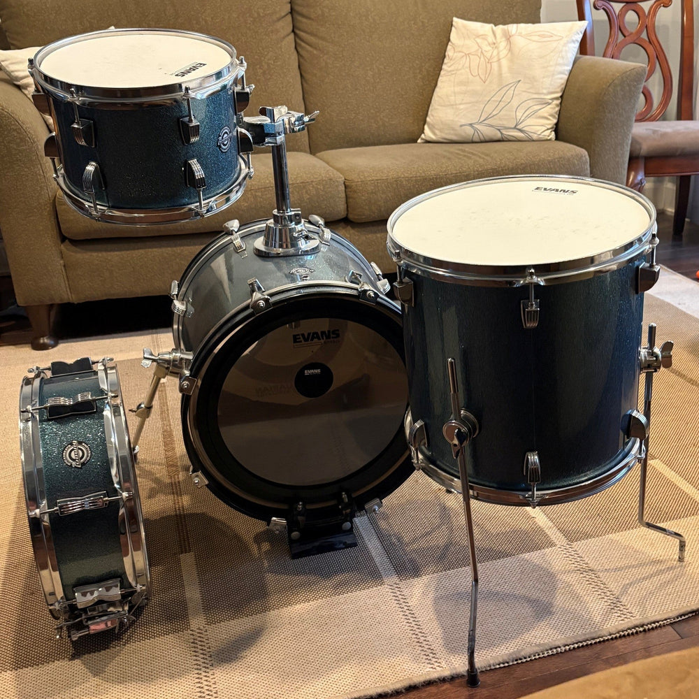 Ludwig drum set Breakbeats 4 Shells Azure Sparkle Blue/Batterie Breakbeats Bleu Azure - used/usagée