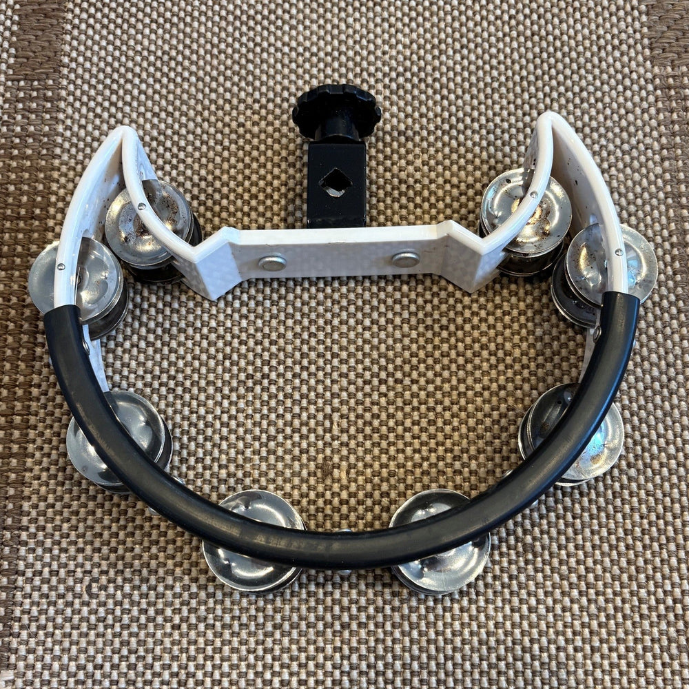 Mano percussion MP tambourine white mountable/accrochable - used/usagée