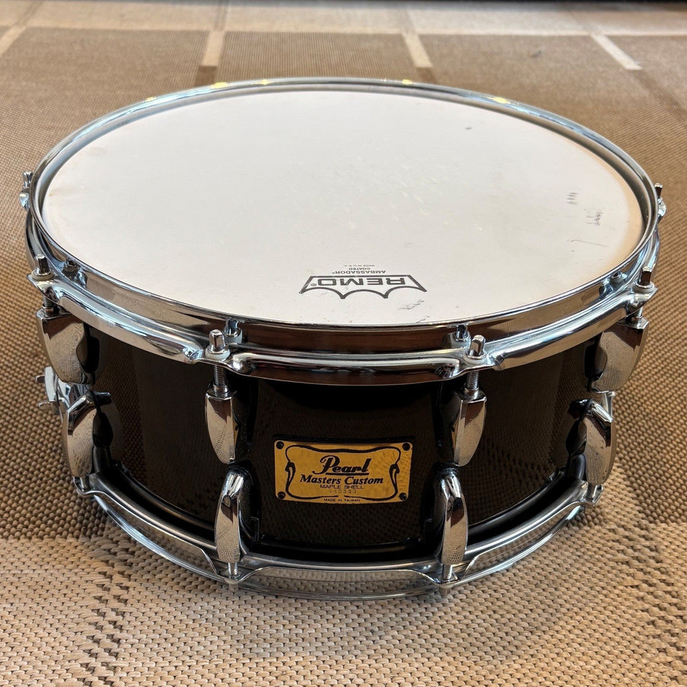 Pearl Masters Custom MMX 6.5 x 14 snare drum Black/ Caisse claire noire - Used/usagée