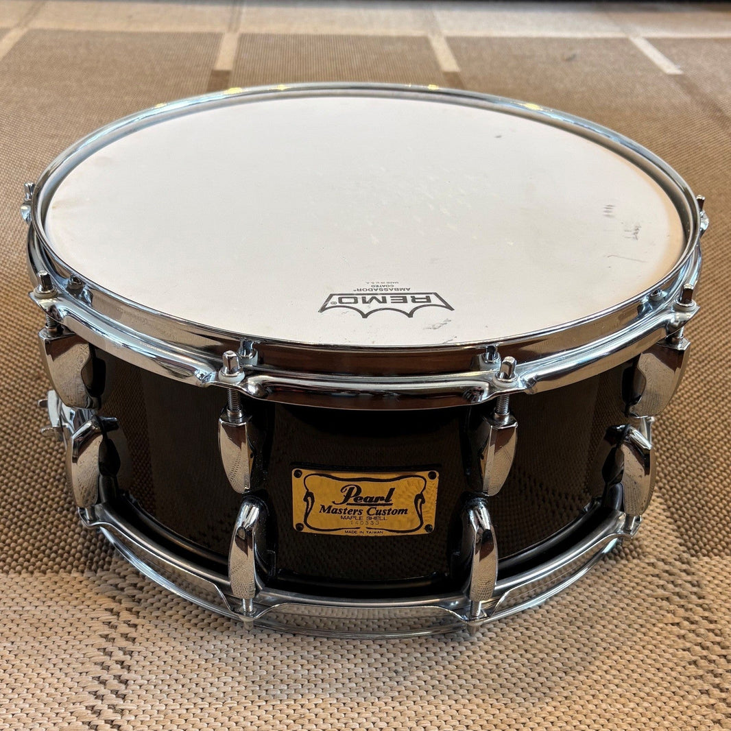 Pearl Masters Custom MMX 6.5 x 14 snare drum Black/ Caisse claire noire - Used/usagée