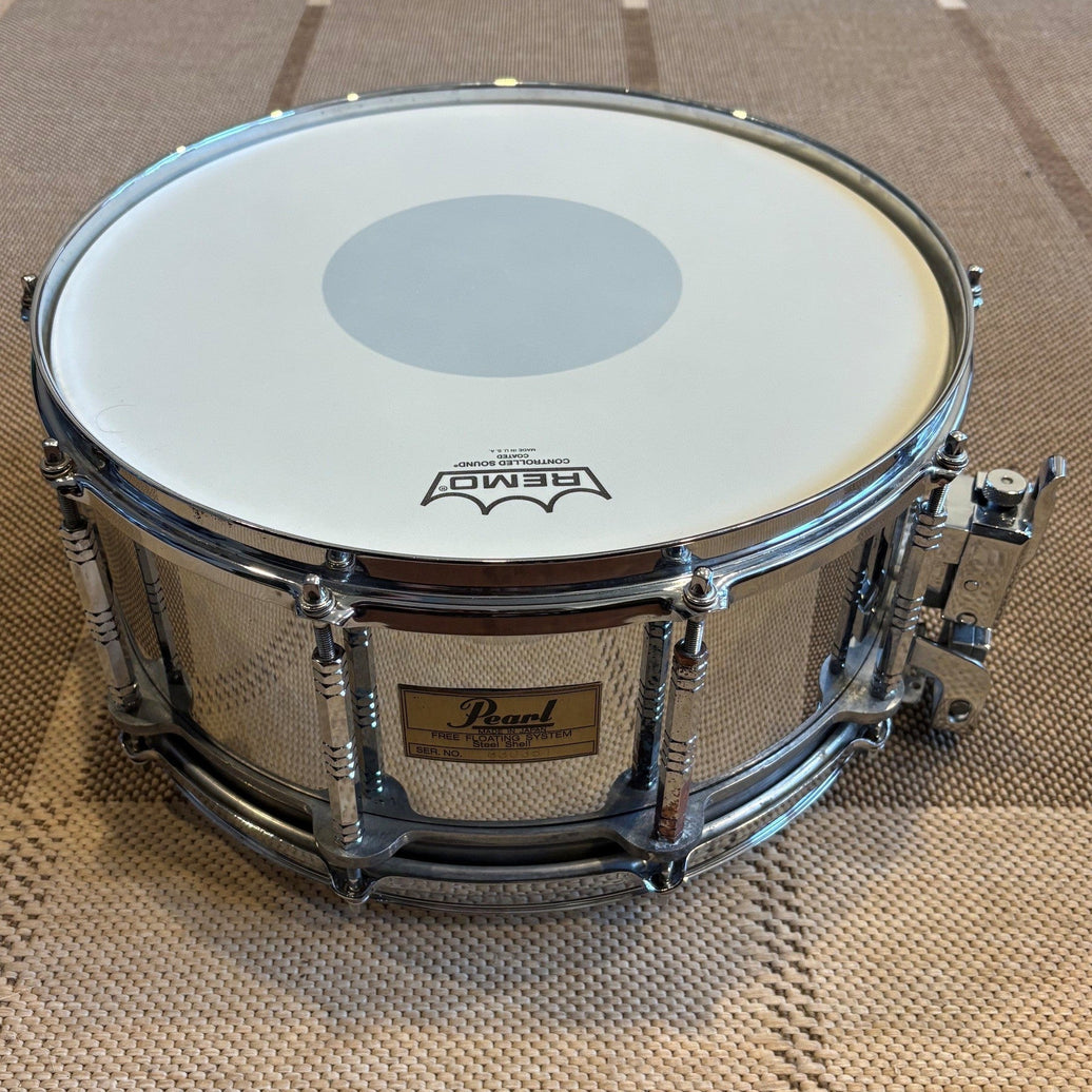 Pearl snare drum free floating steel shell 14x6.5/caisse claire - used/usagée