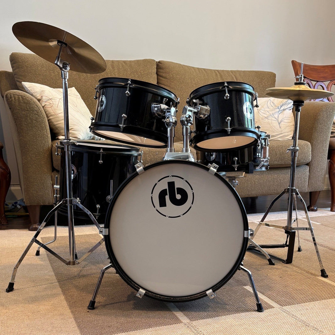 RB drum set kit 5 pcs black - used/usagée