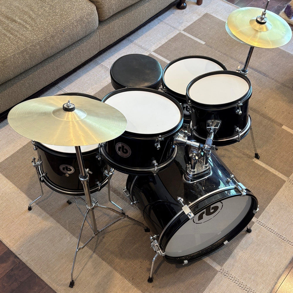 RB drum set kit 5 pcs black - used/usagée