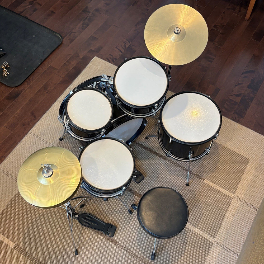 RB drum set kit 5 pcs black - used/usagée