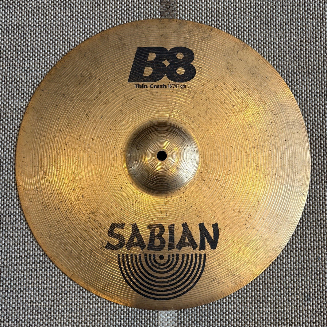 Sabian cymbale crash 16 b8 - used/usagée
