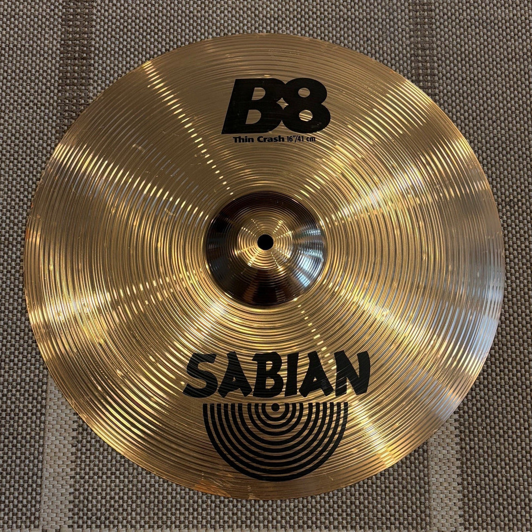 Sabian cymbale crash 16 b8 - used/usagée