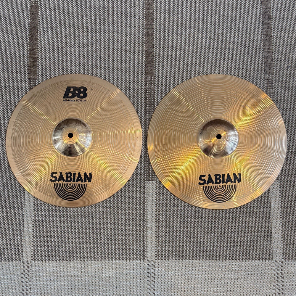 Sabian cymbals hi-hat 14 b8 - used/usagées
