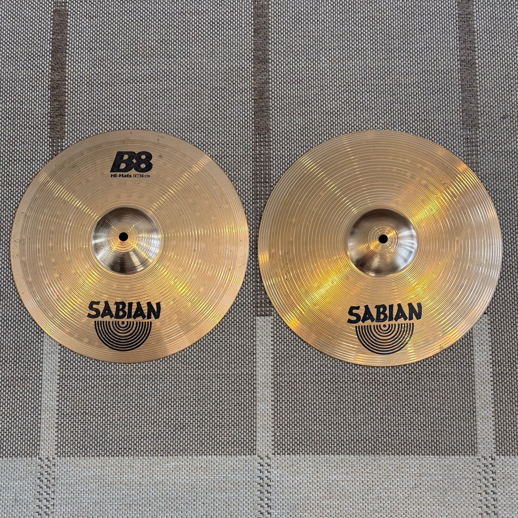 Sabian cymbals hi-hat 14 b8 - used/usagées