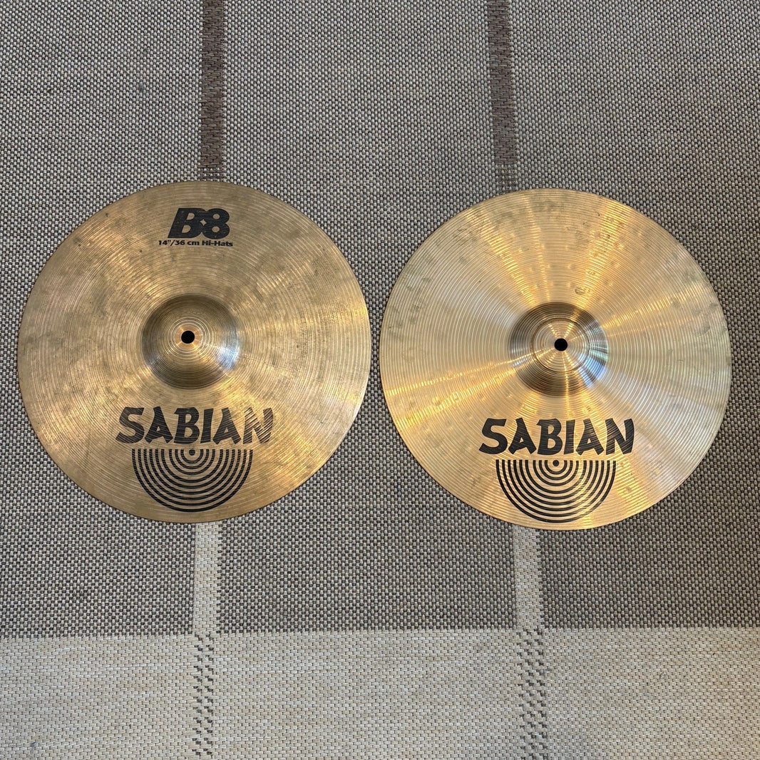 Sabian cymbals hi-hat 14 b8 - used/usagées