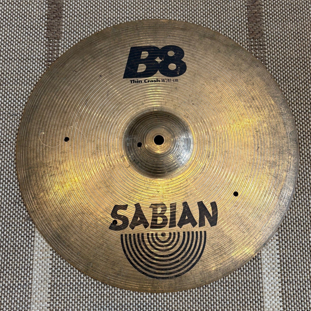 Sabian cymbale crash 16 b8 - used/usagée