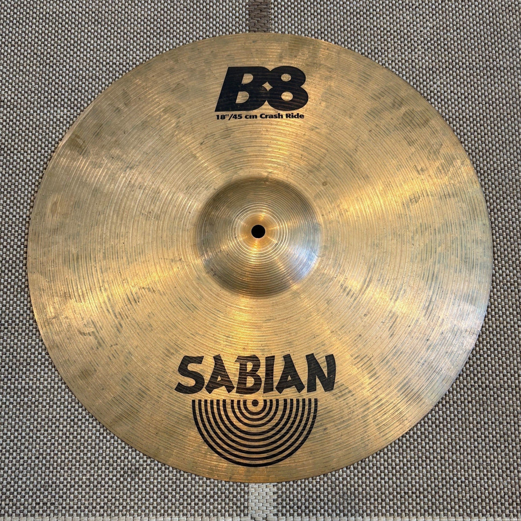Sabian cymbale B8 crash/ride 18 - used/usagée