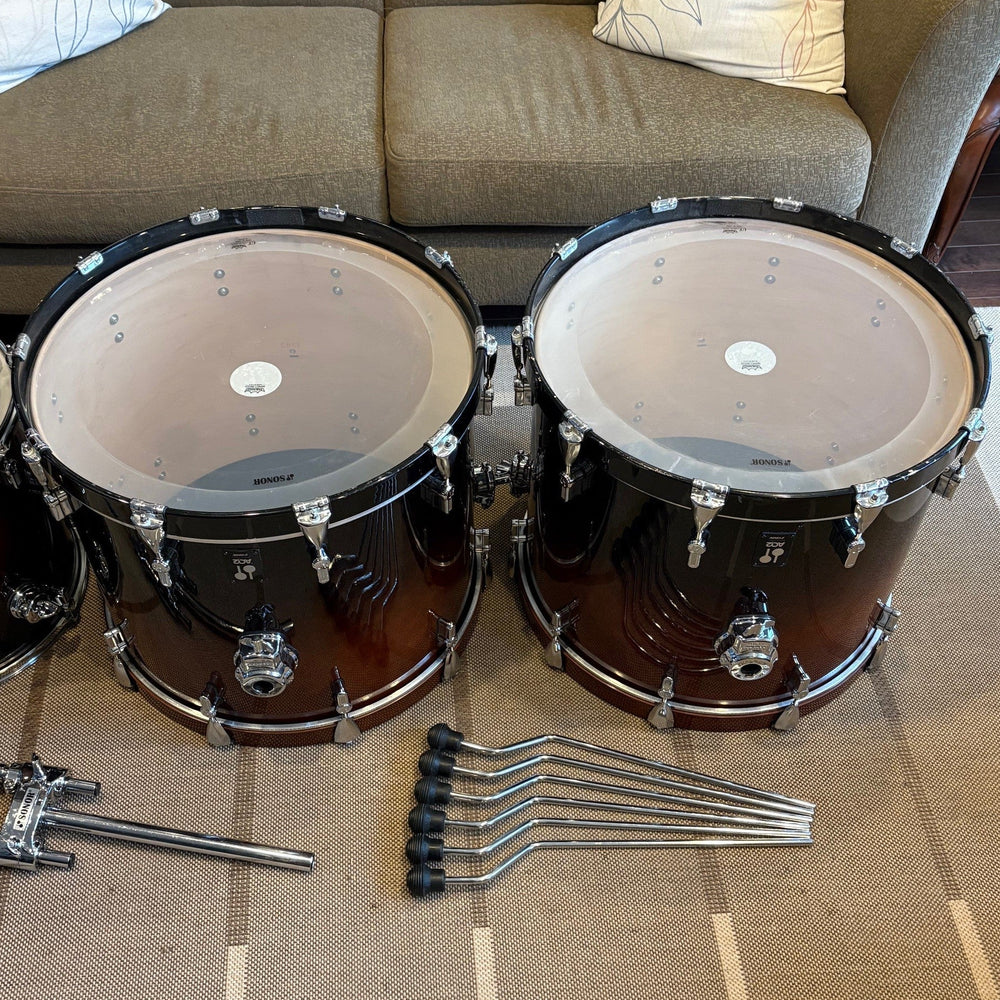 Sonor Batterie Drum set AQ2 10, 12, 14, 16, 2x22 Maple shell - used/usagée