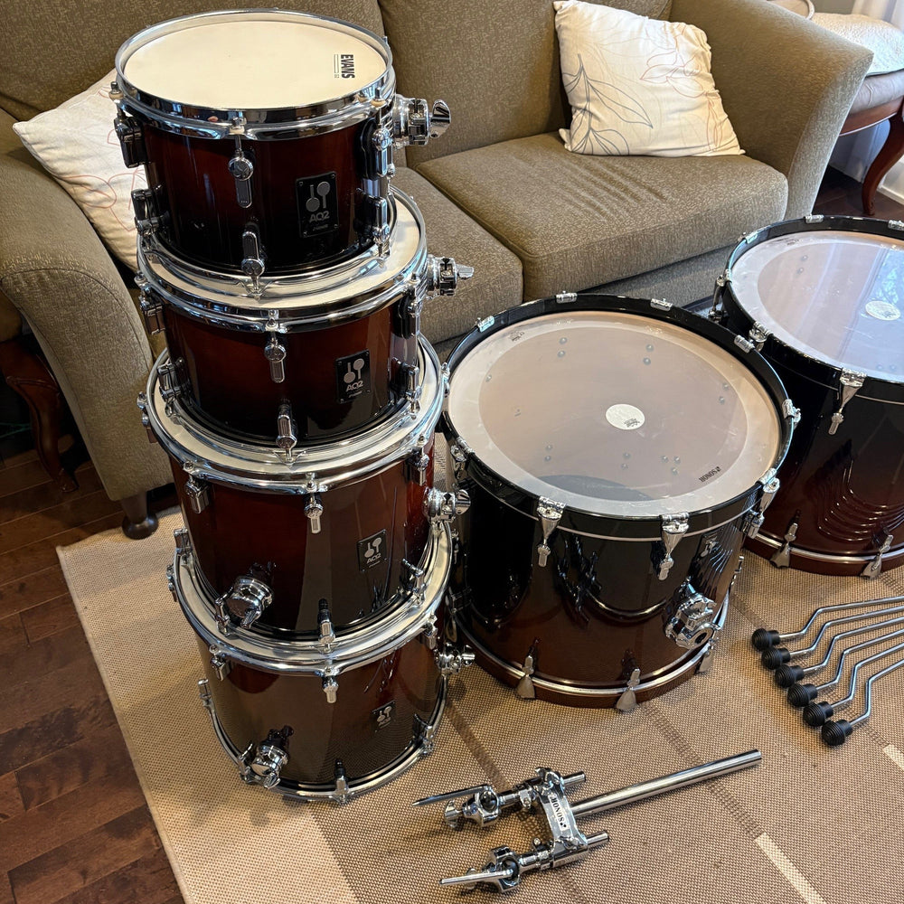 Sonor Batterie Drum set AQ2 10, 12, 14, 16, 2x22 Maple shell - used/usagée