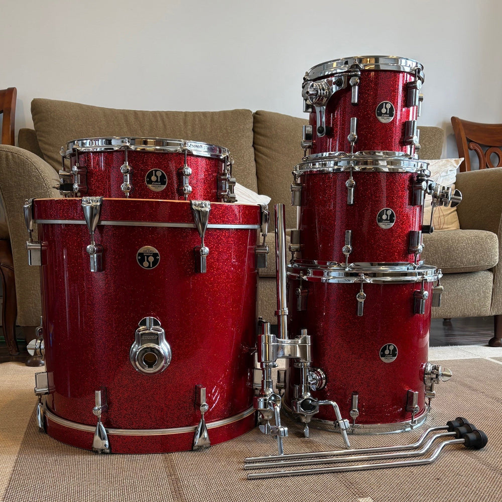 Sonor Force 3007 maple red sparkles/érable paillettes à rouge - used/usagé