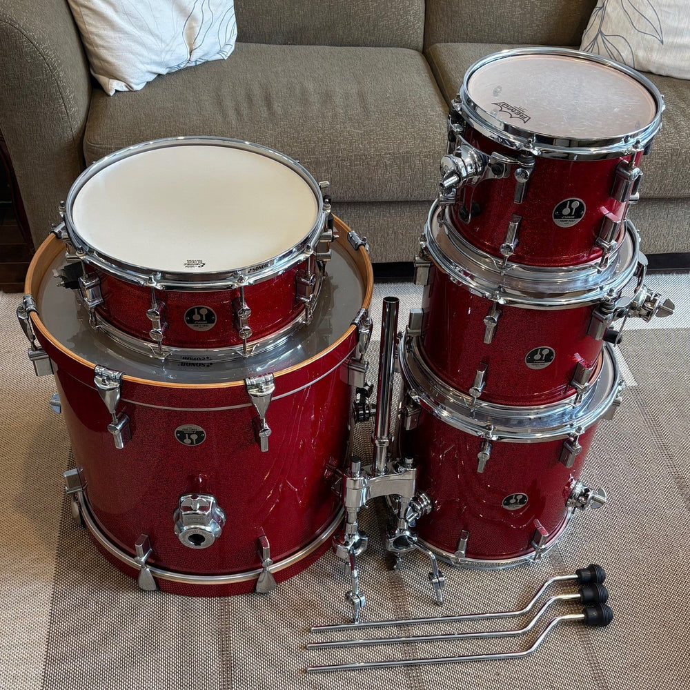 Sonor Force 3007 maple red sparkles/érable paillettes à rouge - used/usagé