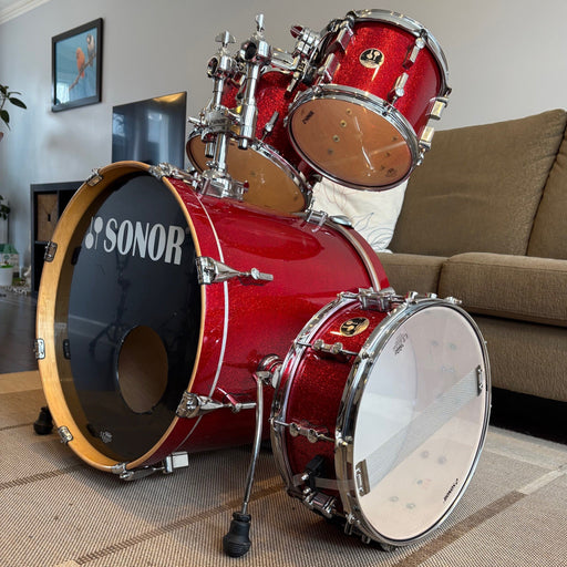 Sonor Force 3007 maple red sparkles/érable paillettes à rouge - used/usagé