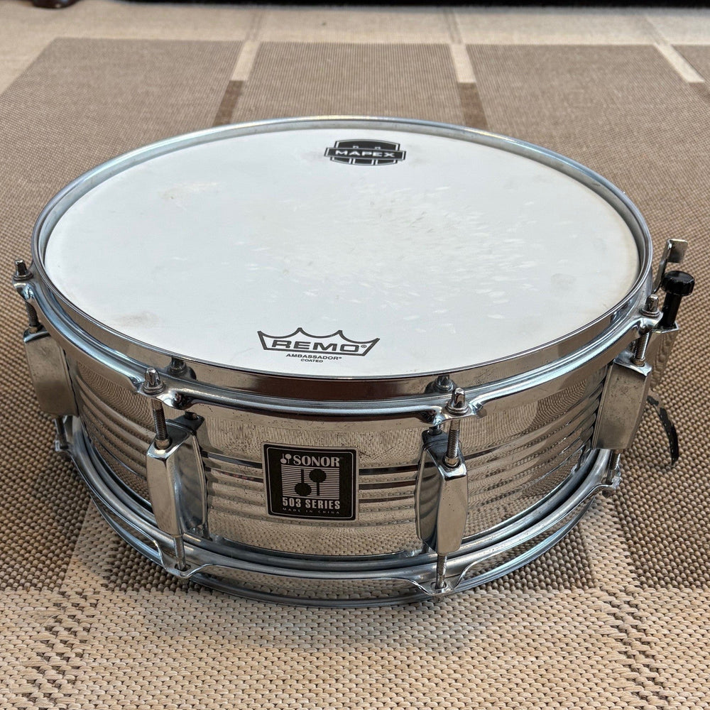 Sonor snare drum/cisse claire force 503 steel shell/en acier - used/usagée