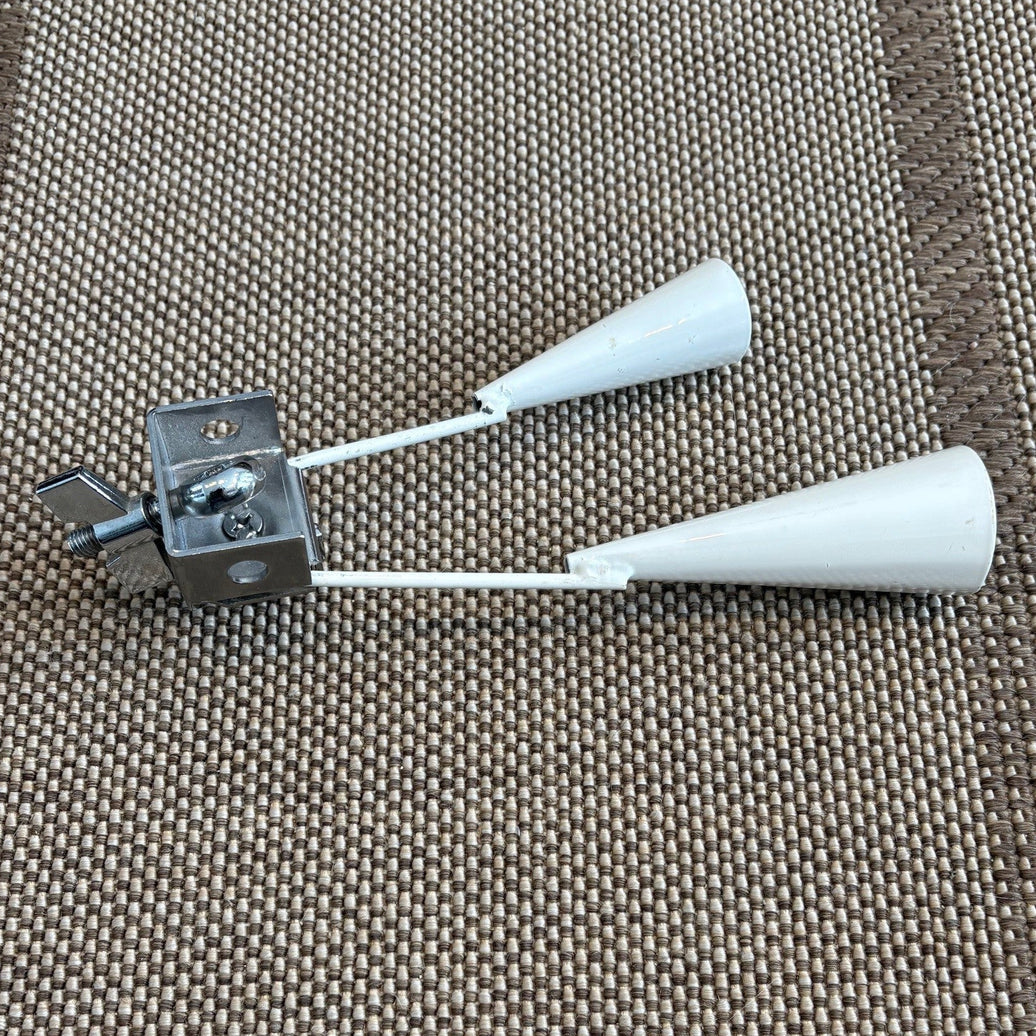 Toca white/blanche agogo bell/cloche With/avec clip - used/usagée