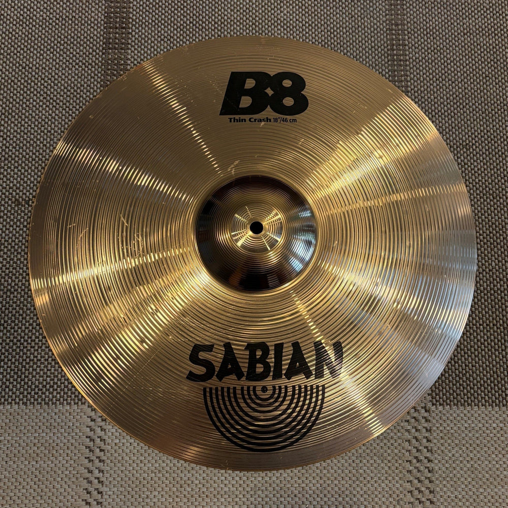Sabian b8 cymbale thin crash 18 - used/usagée