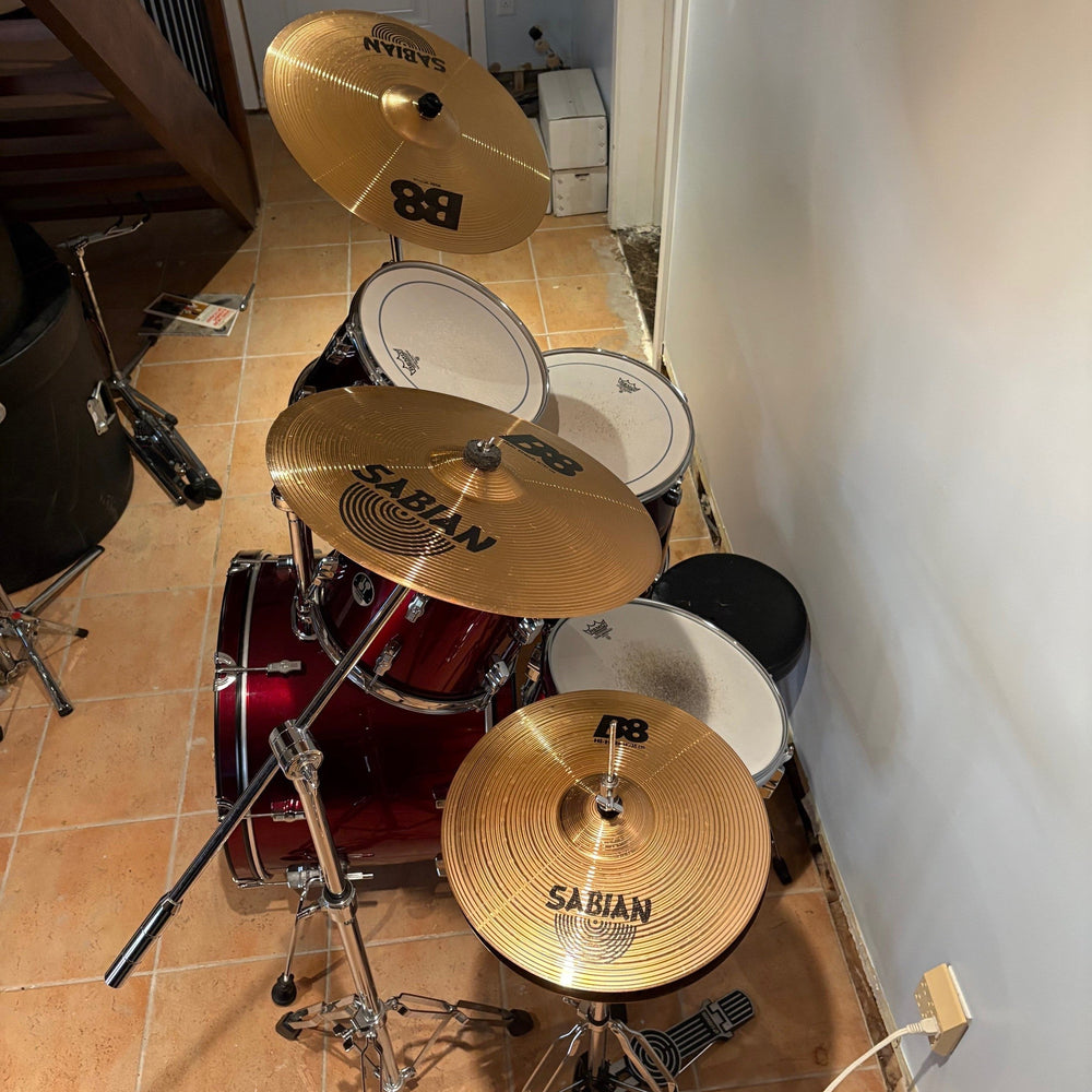Sonor force 507 drum set et kit de Sabian B8 - used/usagé