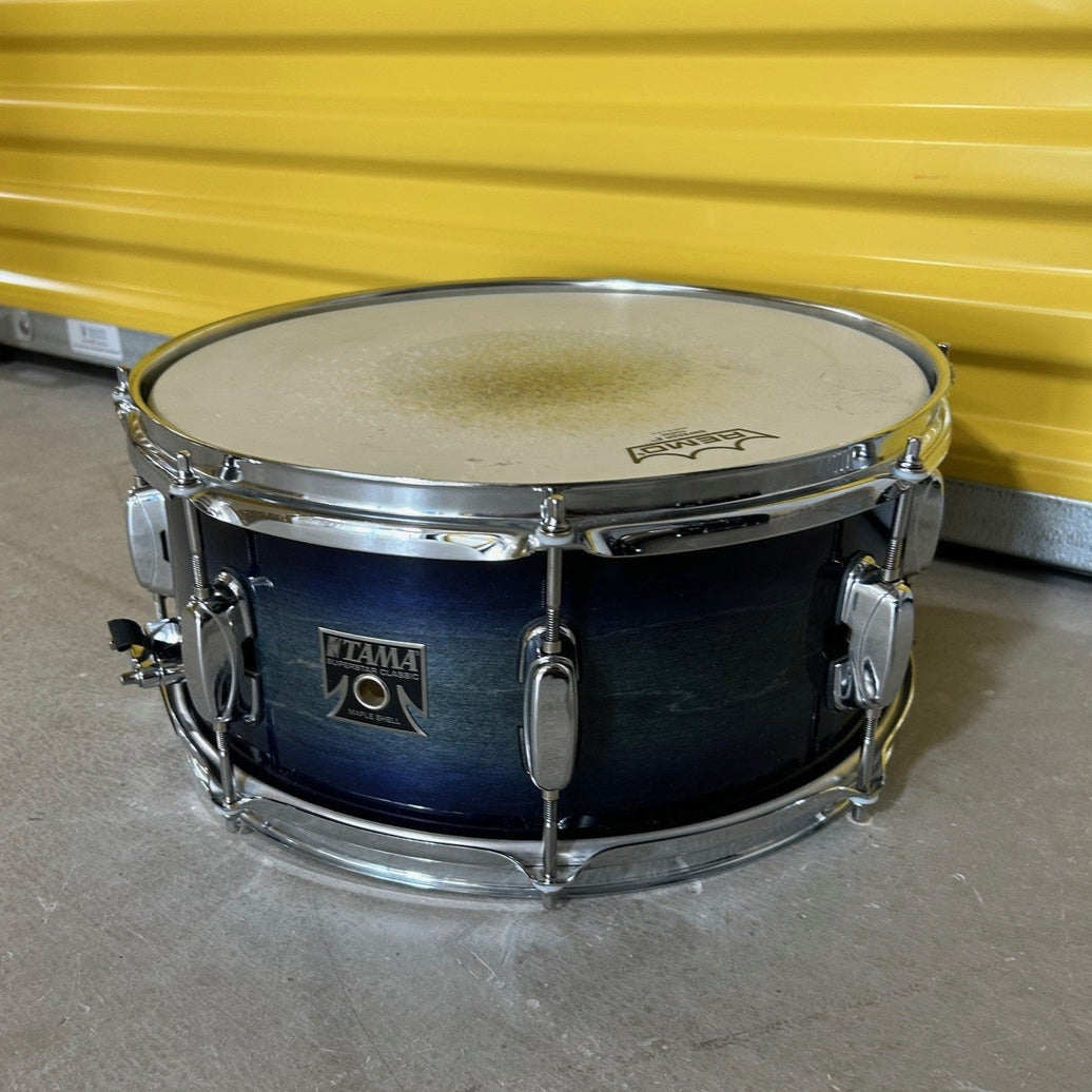 Tama superstar 14x6 classic maple snare drum/caisse claire en érable - Bleu/blue - used/usagé