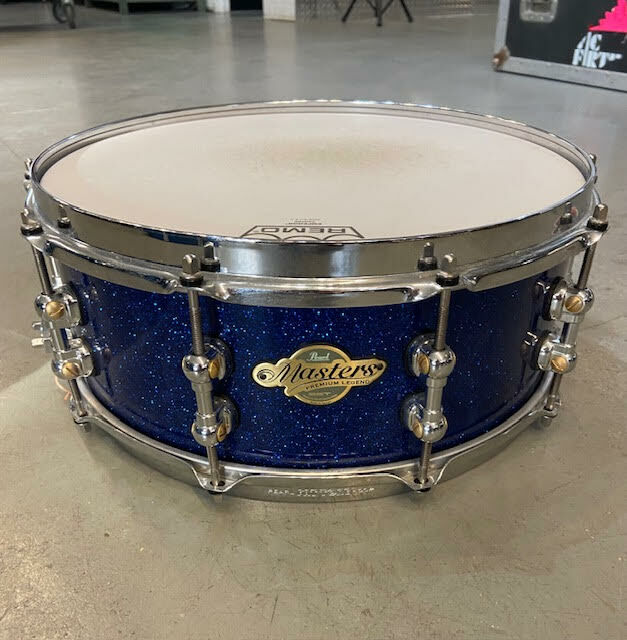 Pearl Snare Masters Premium Maple Blue Sparkles 14x5.5 - used-usagé