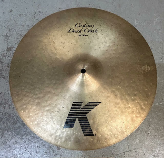 ZILDJIAN 16 K Custom Dark Crash cymbal used-usagee